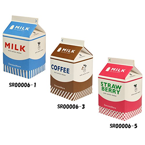 SakasaMark メモ帳 牛乳パック コーヒー牛乳 SR00006-3 | 文具百貨